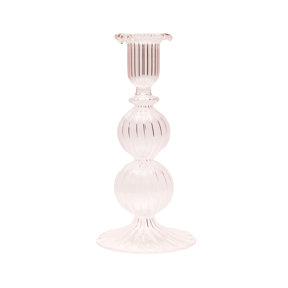 Bubble Clear Glass Candle Holder