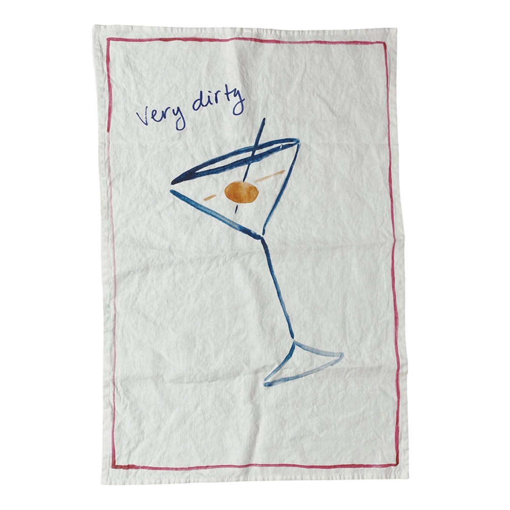 Very Dirty Martini - Linen Tea Towel