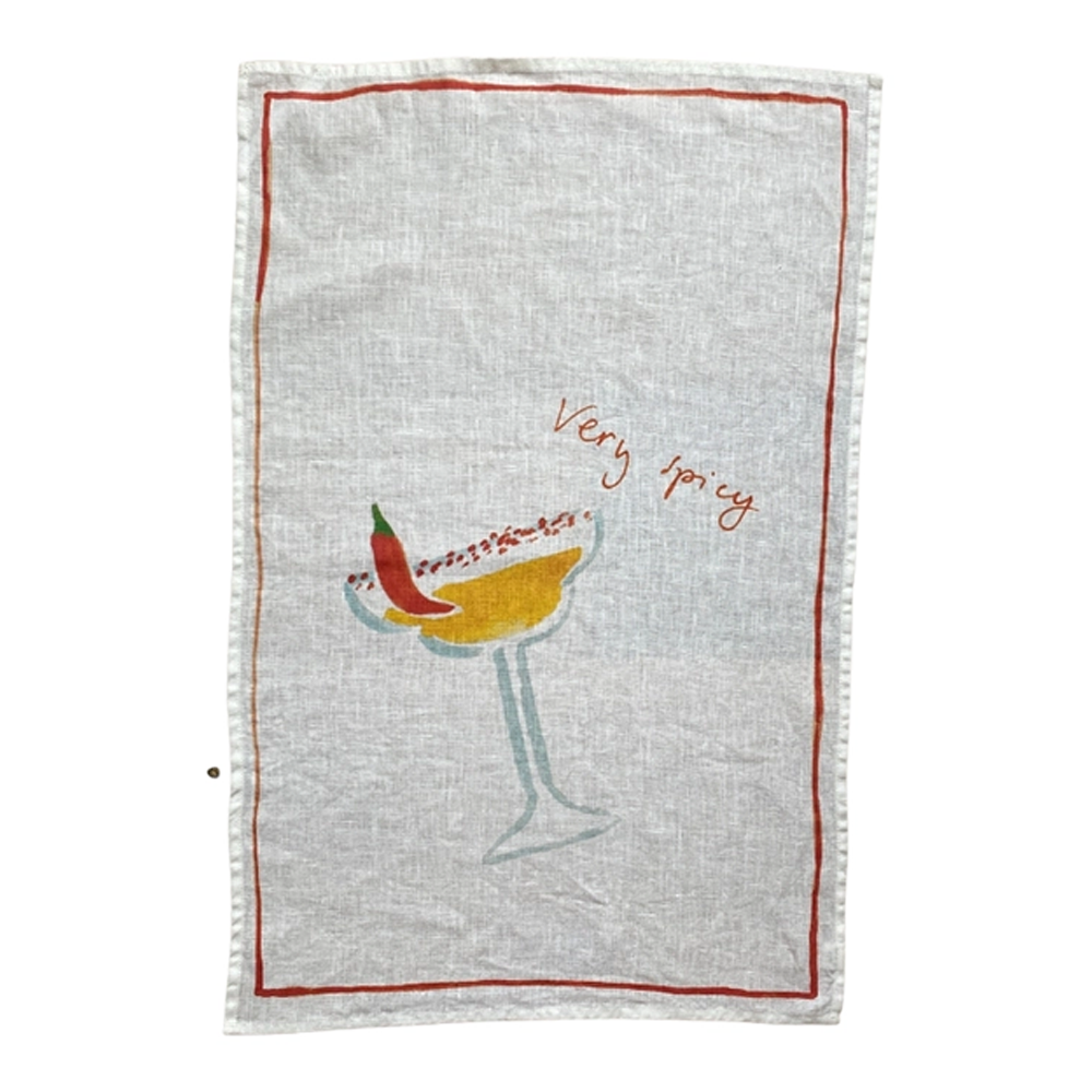 Spicy Margs - Stonewashed Linen Teatowel